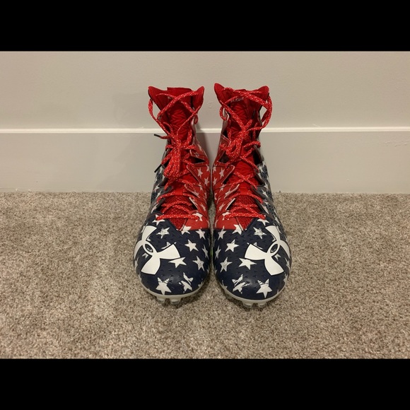 NEW UA Highlight Football Cleats USA Flag Size 15 - Picture 2 of 7